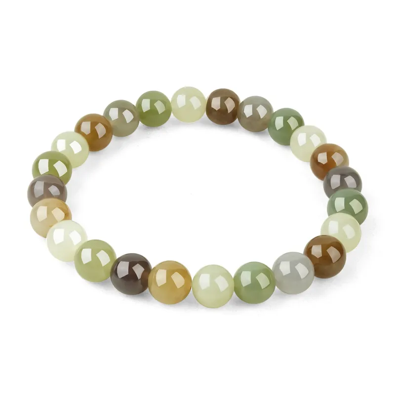 XIAOLIUJADE Hetian Jade Bracelets Pale Greenish White Jade Unisex-0
