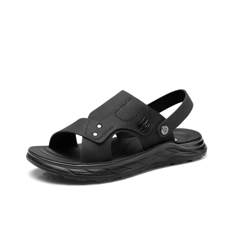 Strongman Beach Sandals Men Black/Gray-1