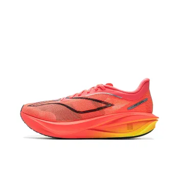LiNing Flyer 5 Challenger Slip Resistant Breathable Low Top Carbon Plate Racing Running Shoes Men's Red