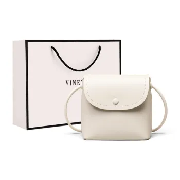 VINEY Synthetic Leather Shoulder Bag Crossbody Bag Cell Phone Pouch Regular Women's Milkshake White