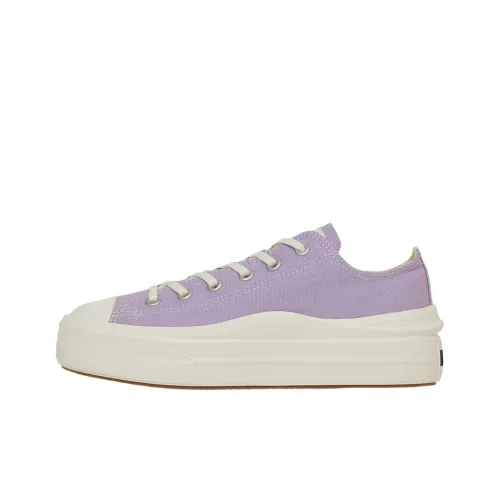 Converse ALL STAR LIGHT PLTS 2 Anti Slip And Wear Resistant Lightweight Low Top Canvas Shoes Women's White Purple