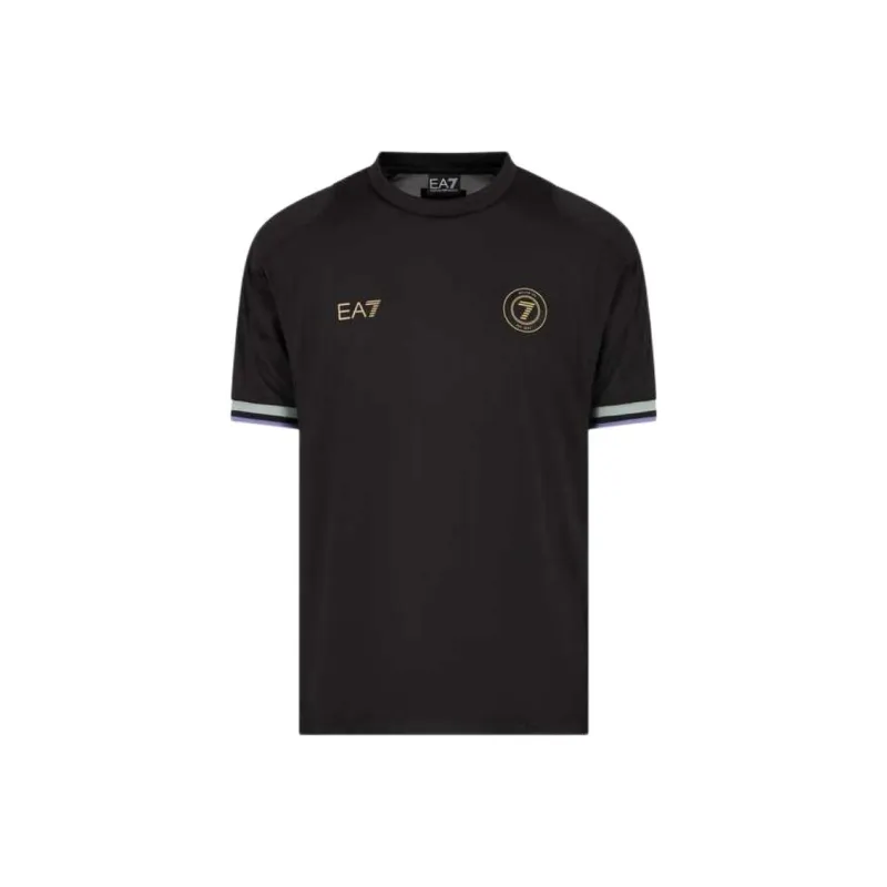 EMPORIO ARMANI Stripe Detailed Crewneck T Shirt-0