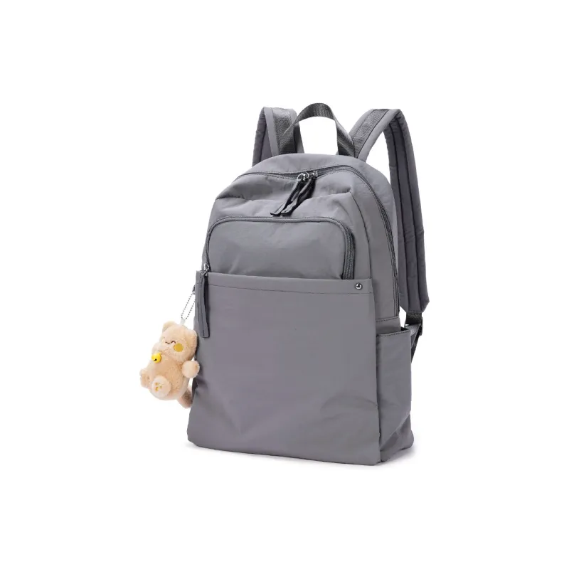 Dubaolu Fabric Backpack Large Size Unisex Black/Khaki/Gray-16