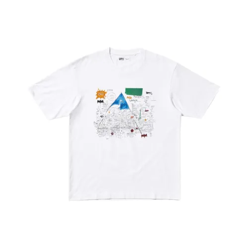 Jean michel Basquiat X UNIQLO Basquiat Collaboration T Shirts Men White