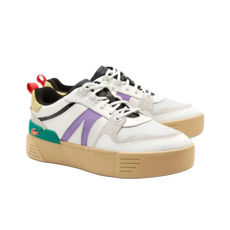 LACOSTE L002 Anti Slip Wear Resistant Low Top Skateboard Shoes Women's White-2
