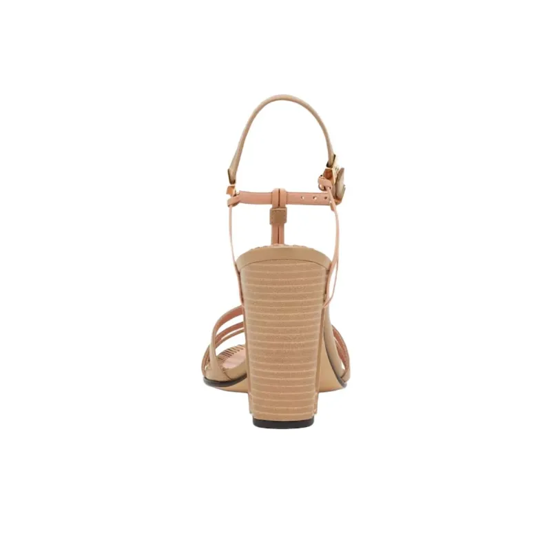 FENDI Delfina One Strap Sandals 9.5cm Women's Beige-4