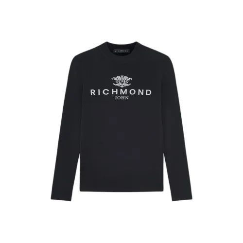JOHN RICHMOND Drop Shoulder Sleeve T Shirt Men's Black