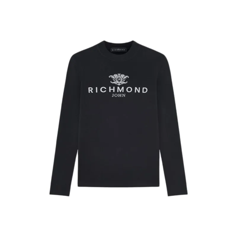JOHN RICHMOND Drop Shoulder Sleeve T Shirt Men's Black-0