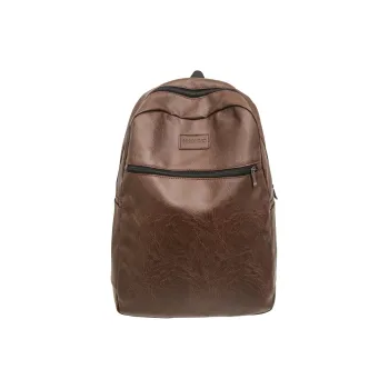 SUN EARTH &U PU Backpack Unisex Brown/Black
