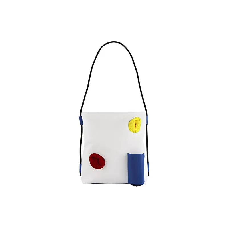 PabePabe Oxford Laptop Bag Channel Bag Shoulder Bag Unisex White/Black-5