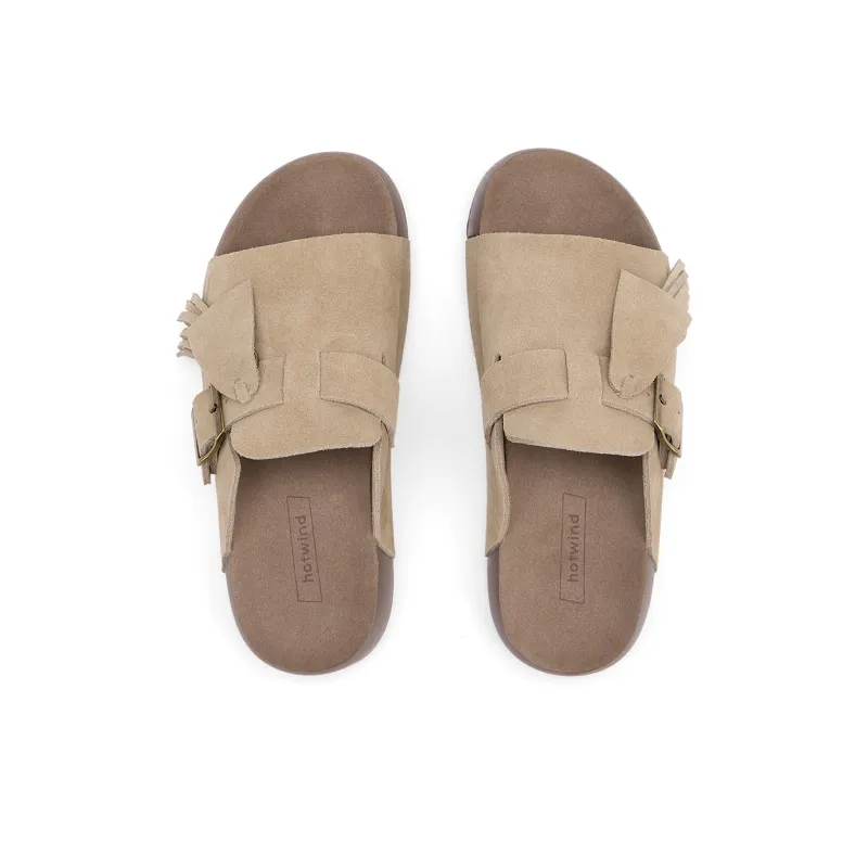 Hotwind Pinecone Grey Series Quiet Slide Slippers Women's-7