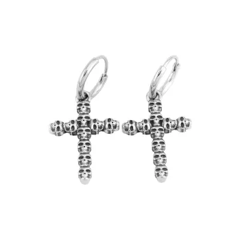 BOCH Titanium Steel Hoop Earrings With Studs Unisex