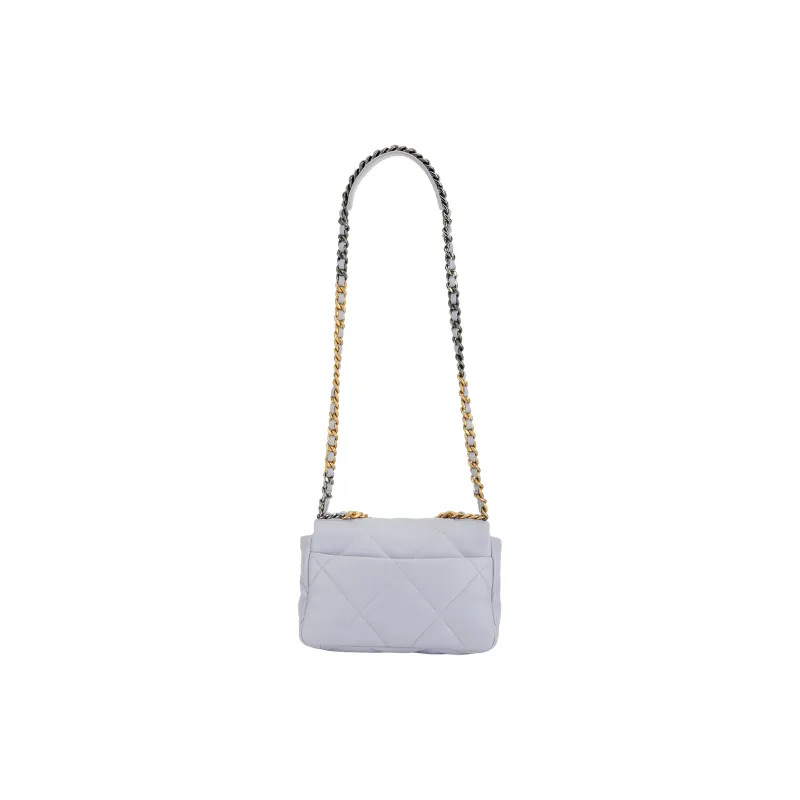 CHANEL 19Bag Sheepskin Shoulder Bag, Crossbody Bag Women's Light Purple-2