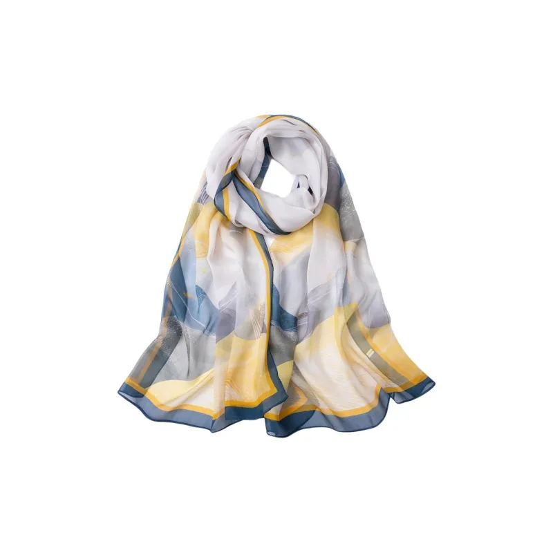 H YXIANG Silk Scarves Women's-6
