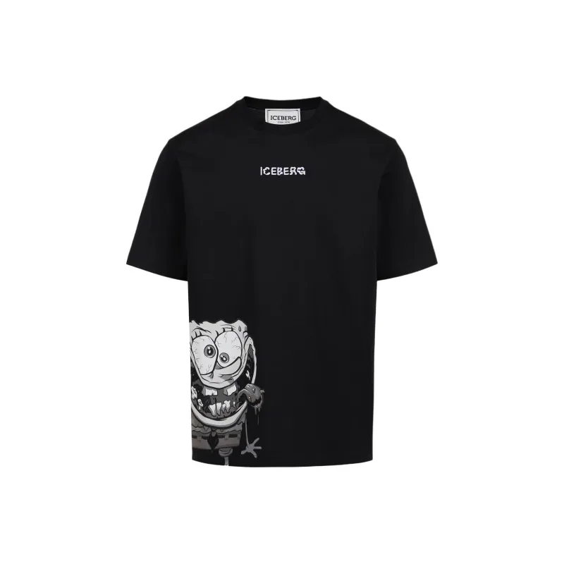 Iceberg Logo Embroidered T Shirt-0