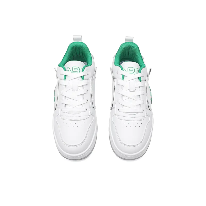 ABIDJAN Rocket Collection Lightweight And Breathable Low Top Skateboard Shoes Unisex White Green-3