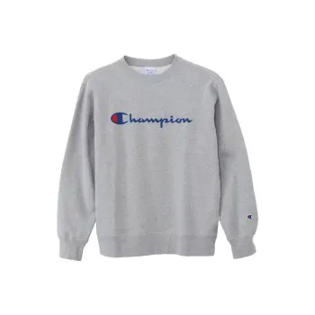 Champion Crew Neck Loose Fit Other Sweatshirt US Version Men's Gray