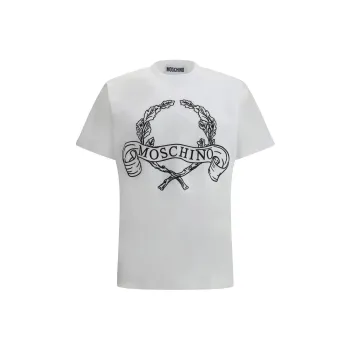 MOSCHINO Laurel Embroidered Crewneck T Shirt