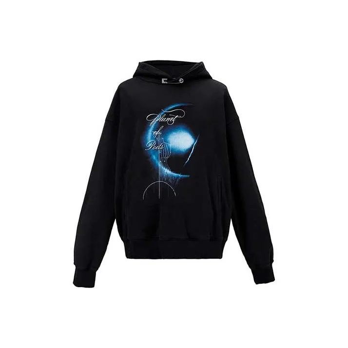 C2H4 My Own Private Planet Grunge Guitar Print Hoodie-0