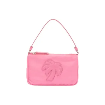 PALM ANGELS Big Palm Nylon Pouch Pink