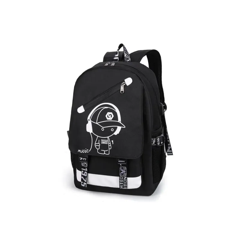 H YXIANG Oxford Backpack Unisex Music Boy/One Piece-0