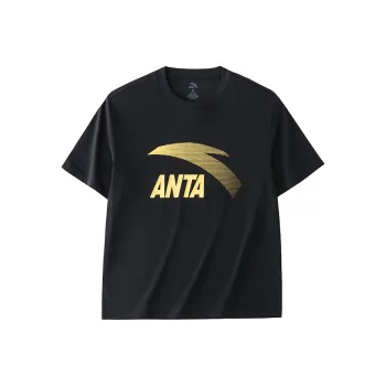 Anta T Shirt Men's Basic Black Gold