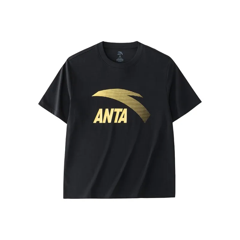 Anta T Shirt Men's Basic Black Gold-0