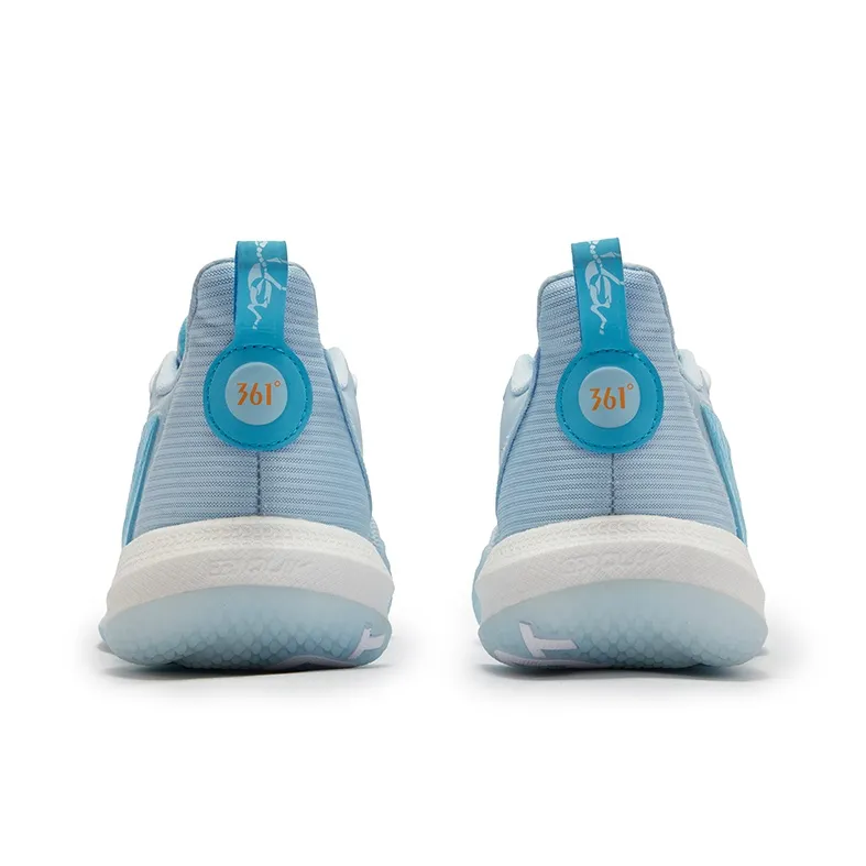 361° Anti Slip Wear Resistant Low Top Basketball Shoes Men's Glacier Blue-3