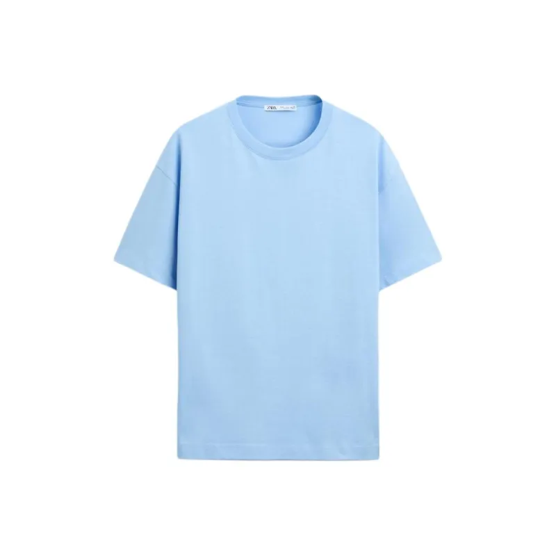 ZARA T-Shirts Men Light Blue-0