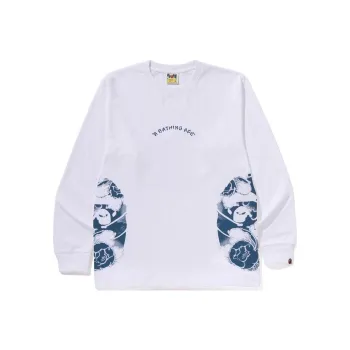 A BATHING APE A BATHING APE Japanese Tattoo Side Big Ape Head Long Sleeve Tee