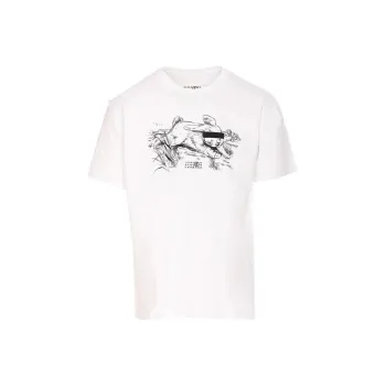 MM6 Maison Margiela Illustration Printed Crew Neck T Shirt