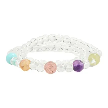 AJIDOU White Crystal Bracelets Women's