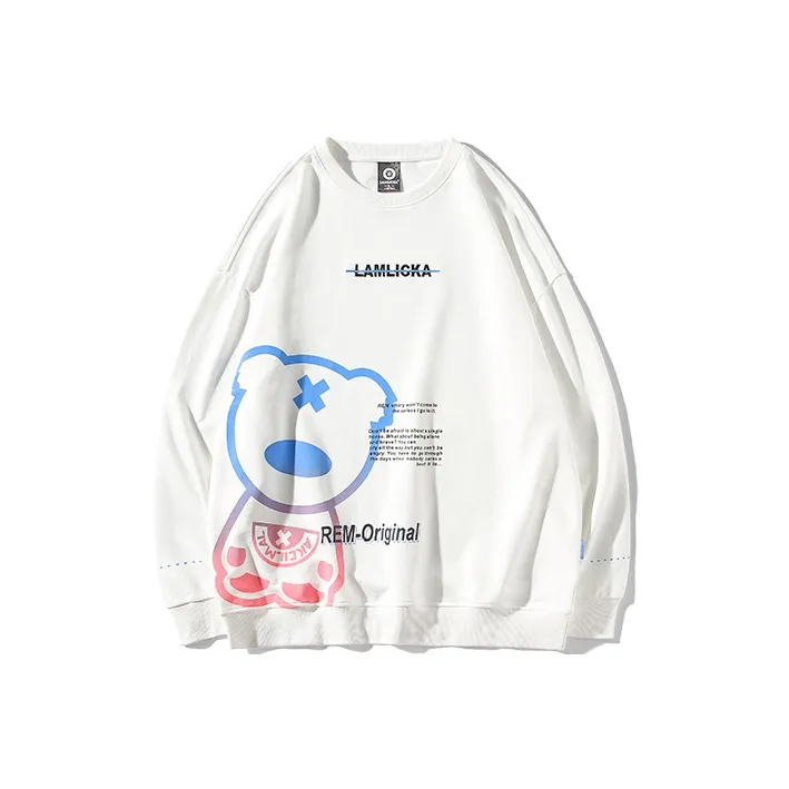 LAMLICKA Crew Neck Loose Fit Regular Sweatshirt Unisex-5
