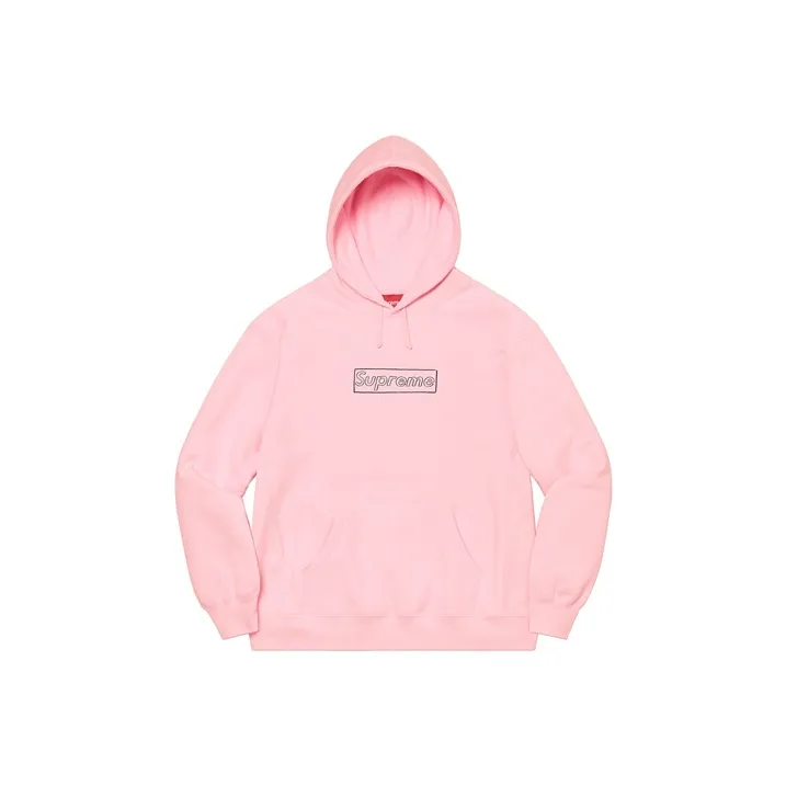 Supreme X Kaws Chalk Logo Hooded Sweatshirt-4