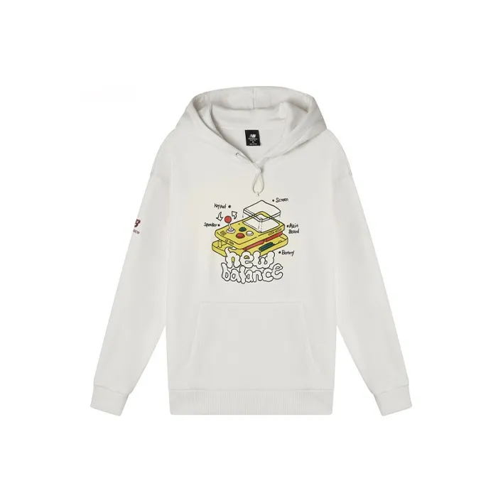 New Balance Graphic Print Sweatshirts Men White-0