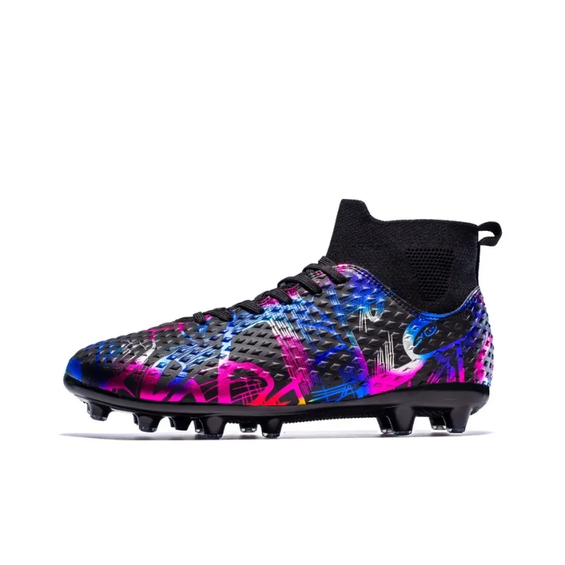 QIUTEXIONG FG Rubber Long Studs TF Rubber Broken Studs Soft Ground Firm Ground Balance Soccer Shoes Unisex-35