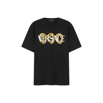 VERSACE Maxi Chain Logo print T shirt