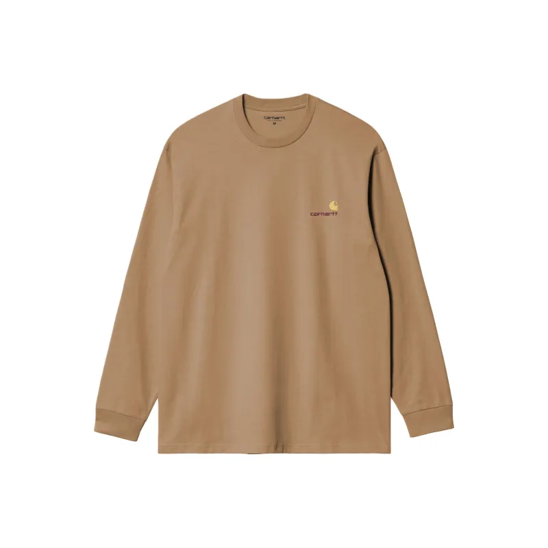 Carhartt WIP American Script T Shirt T Shirt Men's Khaki-0