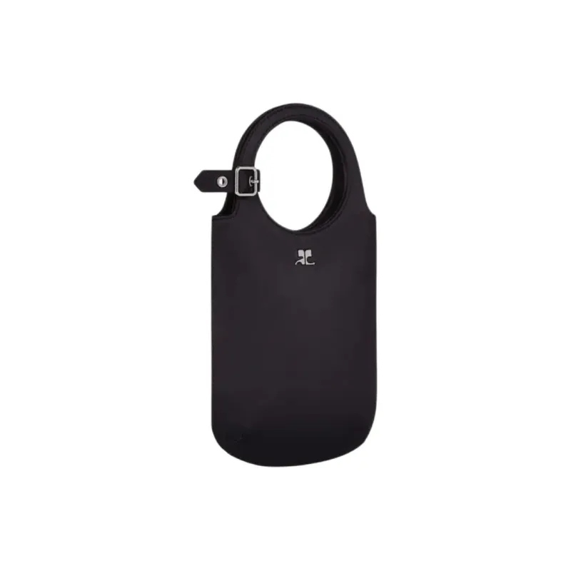 COURREGES Polyester Shoulder Bag, Crossbody Bag, Handbag Women's Black-1
