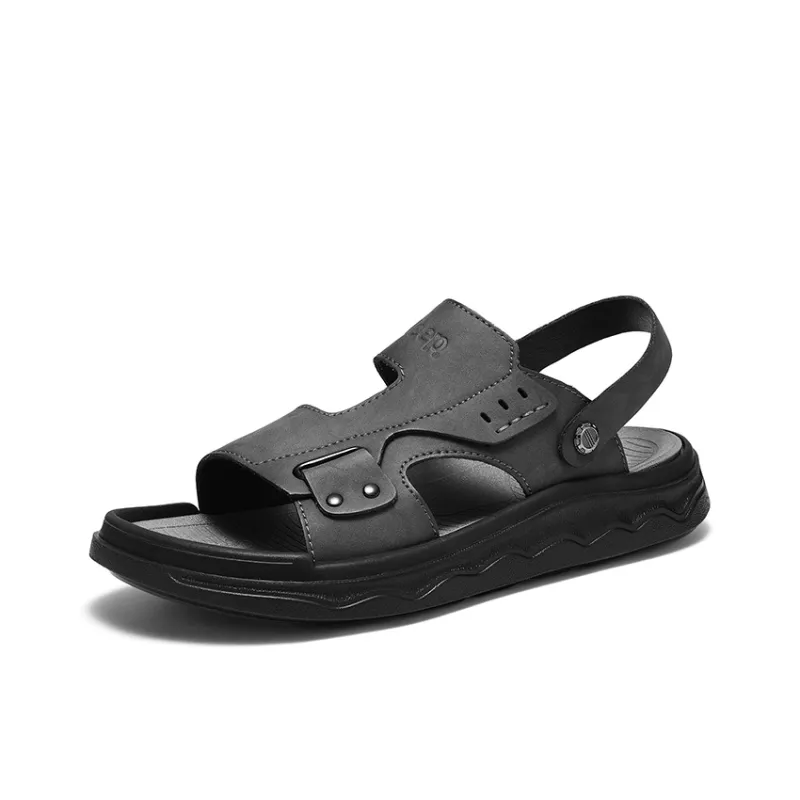 Jeep Beach Sandals Men Black-7