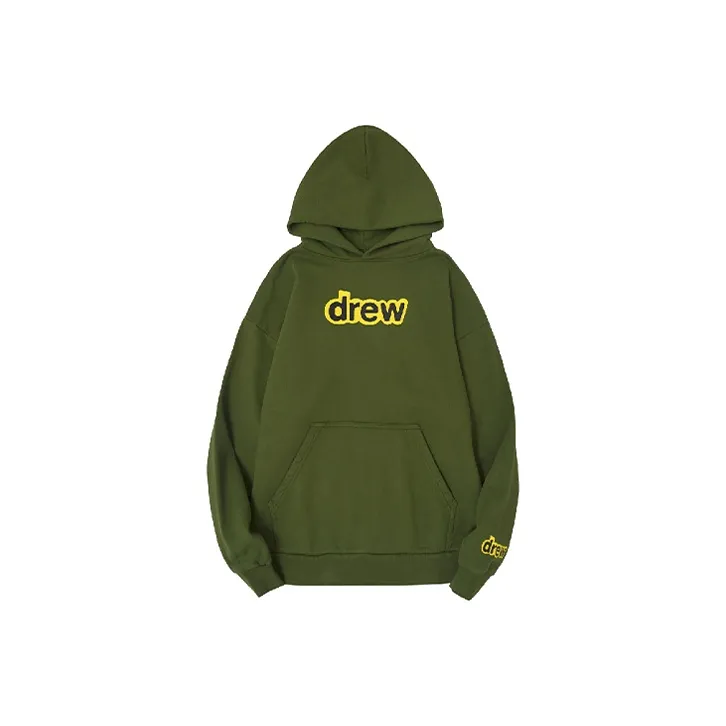 Drew House Letter Logo Series Sweatshirts Unisex Green-0
