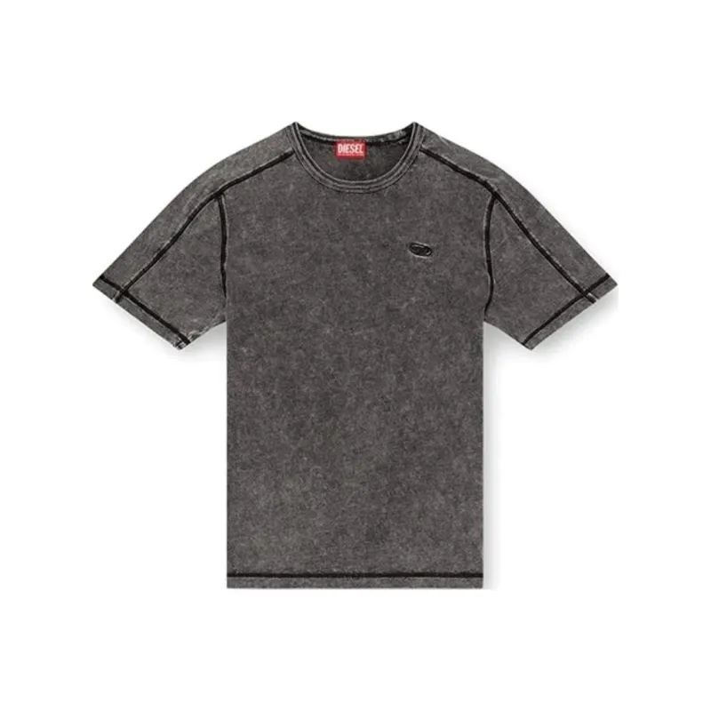 DIESEL Denim Look Crewneck T Shirt-0
