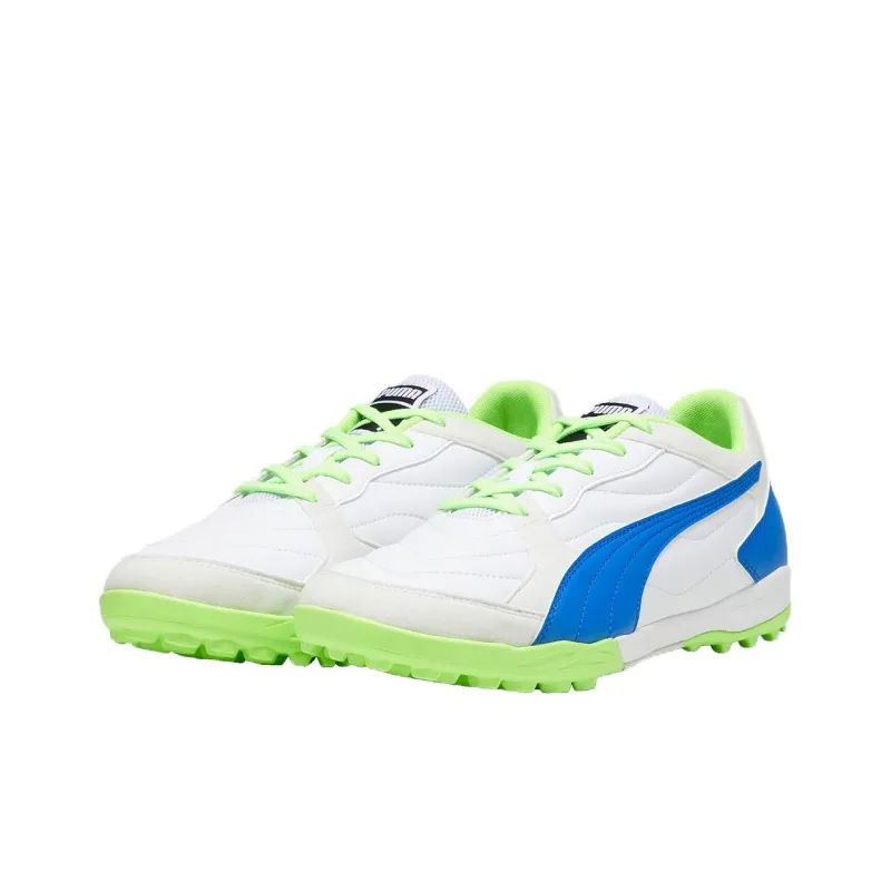 PUMA Pressing 4 TT Rubber Broken Studs Anti Slip Wear Resistant Soccer Shoes Men's White-2