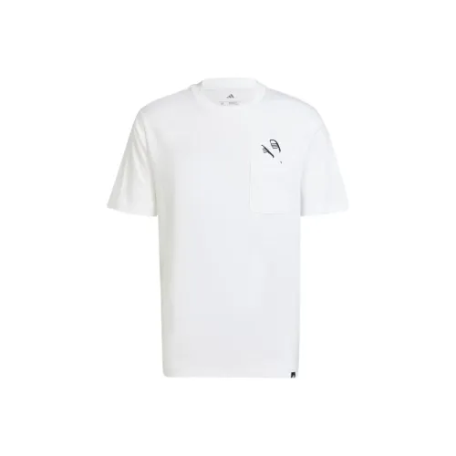 adidas freak Lounge Sportswear Slides UNITEFIT T Shirt Men's White
