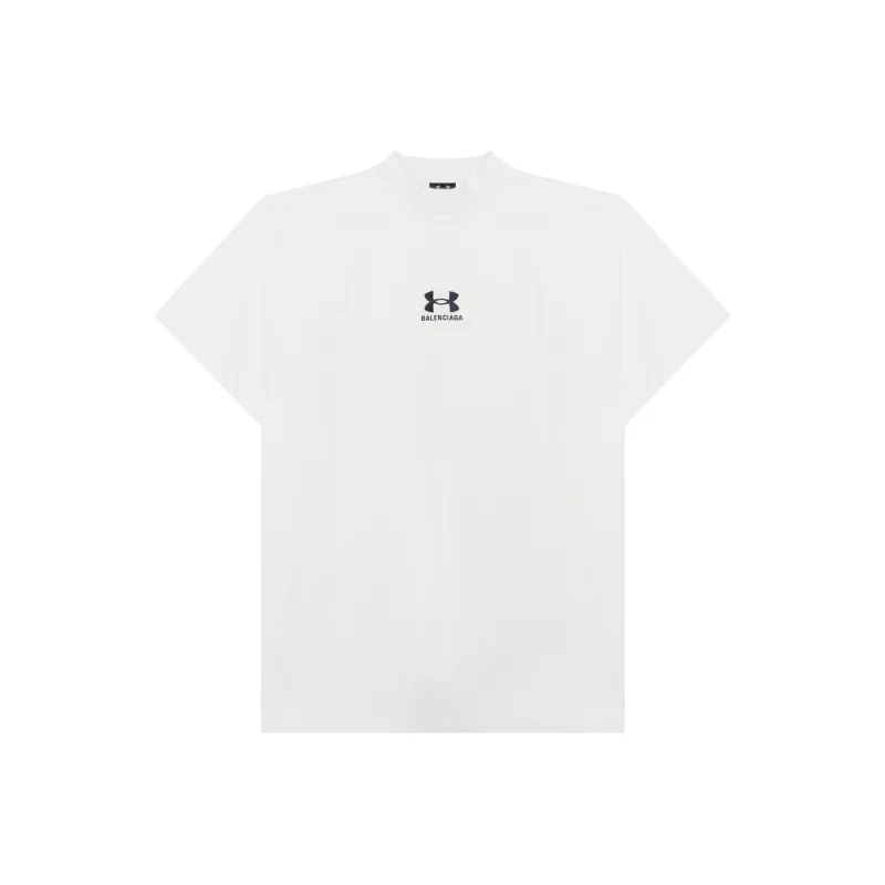 Balenciaga Logo Embroidered Crewneck T Shirt-0