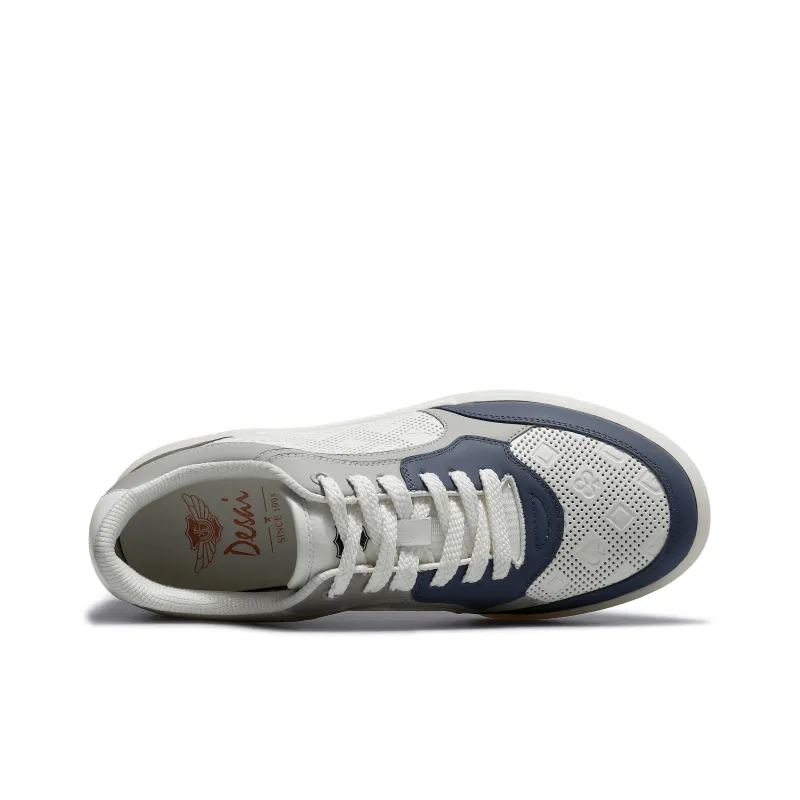 Desai Skateboard Shoes Men Low Top Gray, White Blue, Khaki-7