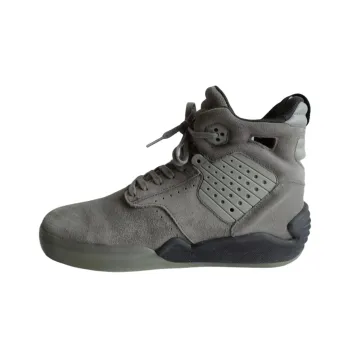 SUPRA Skytop 4 Anti Slip Wear Resistant High Top Skateboard Shoes Unisex Gray