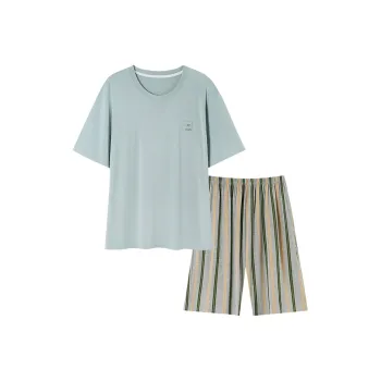 Lan Miao Pajama Set Men's Light Green