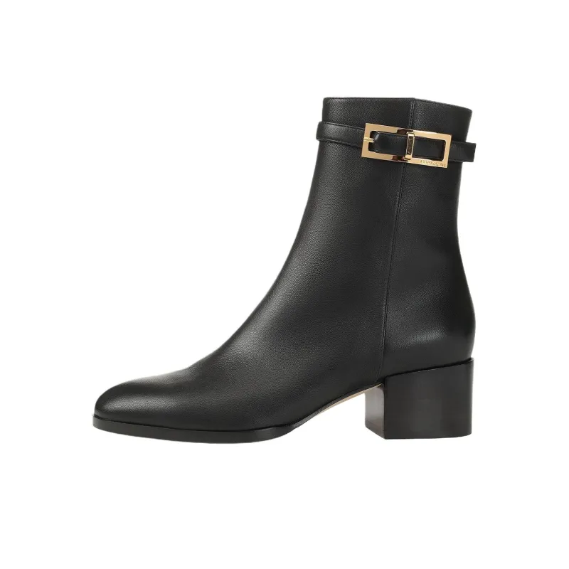 SERGIO ROSSI Sr Nora Ankle Boots 4.5cm Women's Black-0