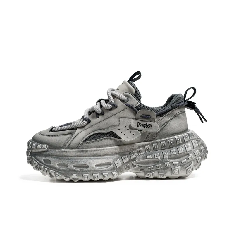 Budding Bear Height Increasing Abrasion Resistant Lightweight Breathable Slip Resistant Low Top Chunky Sneakers Unisex-4